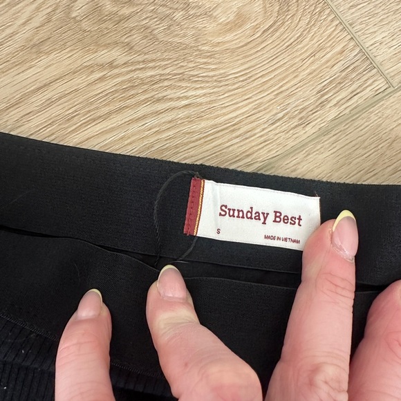 Aritzia Sunday Best Black Asymmetrical Pencil Skirt - Picture 3 of 3